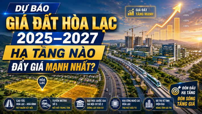 Dự Báo Giá Đất Hòa Lạc 2025–2027 Hạ Tầng Nào Đẩy Giá Mạnh Nhất