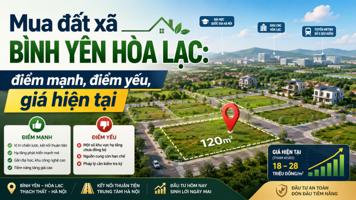 Mua Đất Xã Bình Yên Hòa Lạc