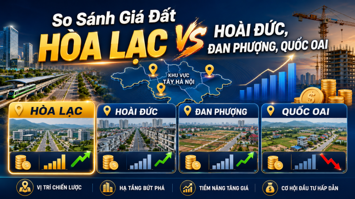 So Sánh Giá Đất Hòa Lạc vs Hoài Đức, Đan Phượng, Quốc Oai