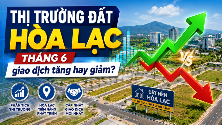 Thị trường đất Hòa Lạc tháng 6