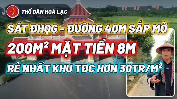 Ảnh bìa video Đất Tái Định Cư ĐHQG 200m² Mặt Tiền 8m - Hơn 30 Triệu/m²