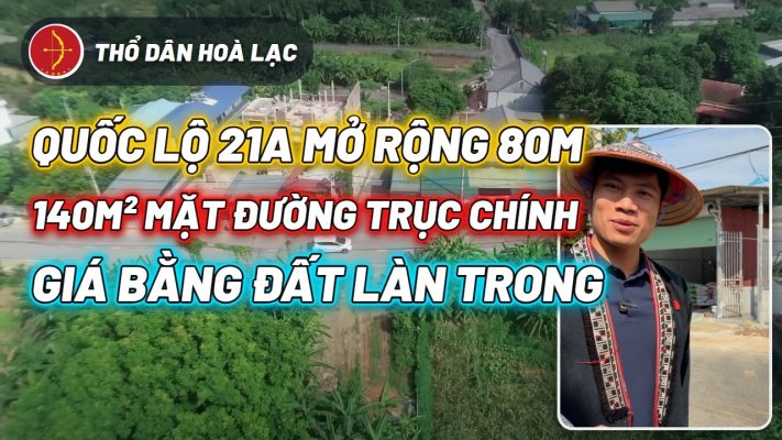 Ảnh bìa video Đất Hoà Lạc 140m² Mặt Đường Trục Chính Phú Mãn - Full Thổ Cư