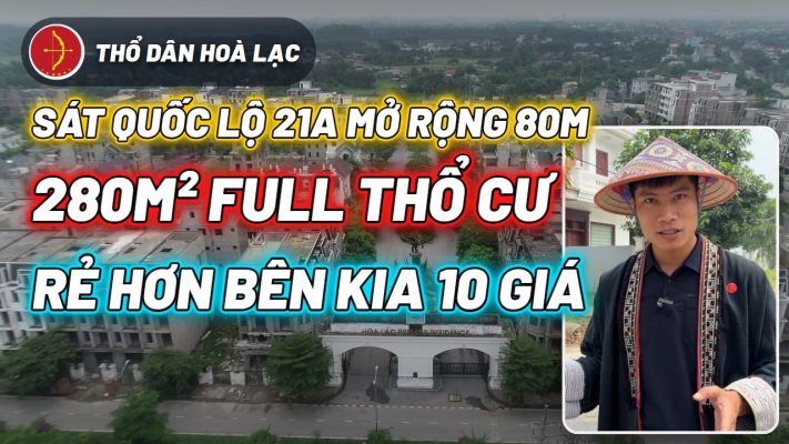Ảnh bìa video Đất Nền Hòa Lạc 280m² Mặt Tiền 16m, Chỉ Hơn 30 Triệu/m²