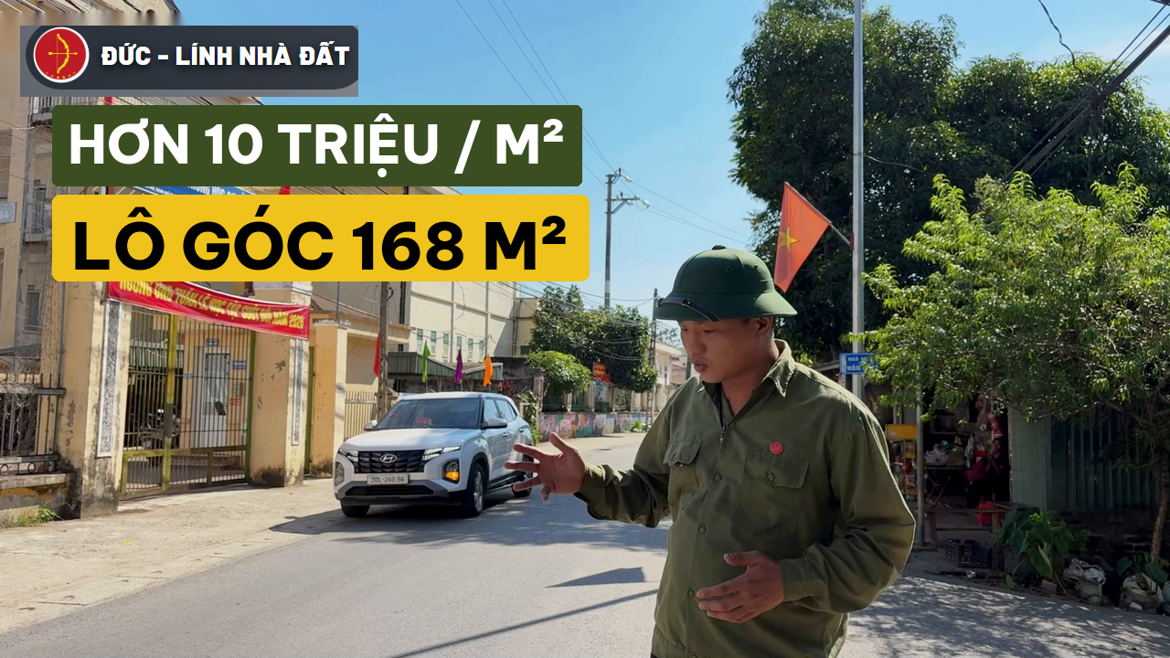 Đất nền Hòa Lạc chưa đến 3 tỷ: lô góc 168m² Yên Bài